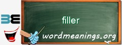 WordMeaning blackboard for filler